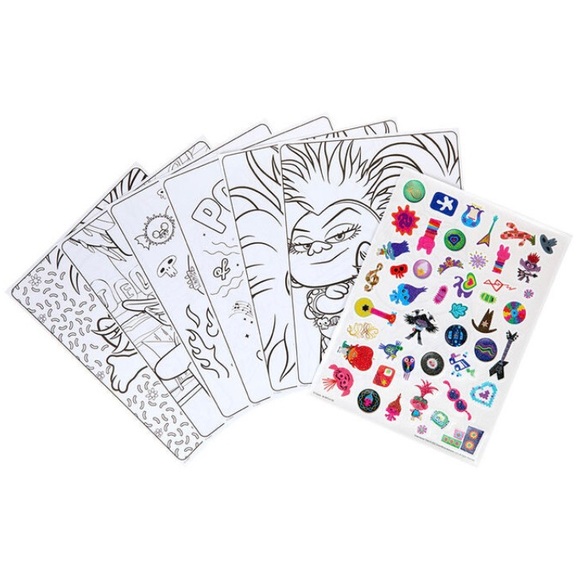 Crayola Trolls Kids World Tour Inspiration Art Case Drawing Set Girls - Picture 5 of 10